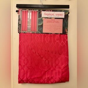 Red Grommet Curtain Pair